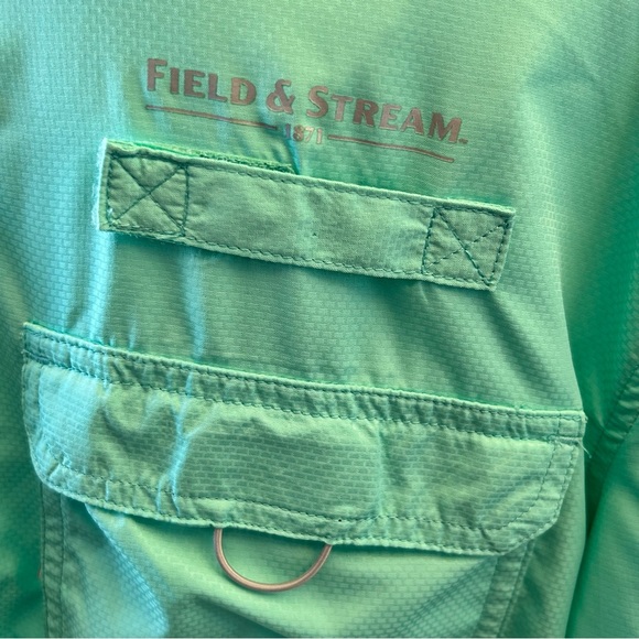 Field & Stream green performance fishing button down vented wicking Size M - Picture 3 of 9